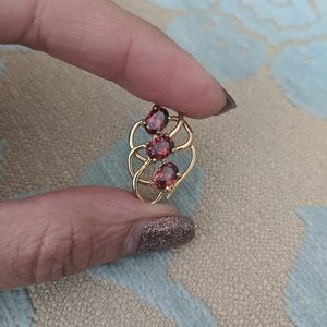 New garnet gold bonded pendant